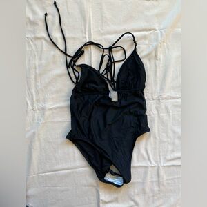 J. Crew Strappy beaded One-Piece Swimsuit